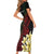 Personalized Papua New Guinea Family Matching Short Sleeve Bodycon Dress and Hawaiian Shirt Kundu Drum Motifs - Sepik Colors