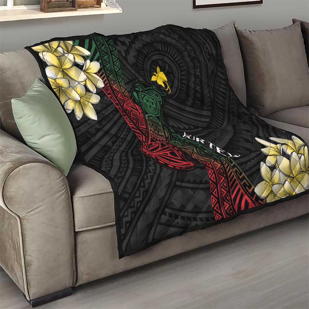 Personalized Papua New Guinea Quilt Kundu Drum Motifs - Sepik Colors