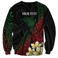 Personalized Papua New Guinea Sweatshirt Kundu Drum Motifs - Sepik Colors