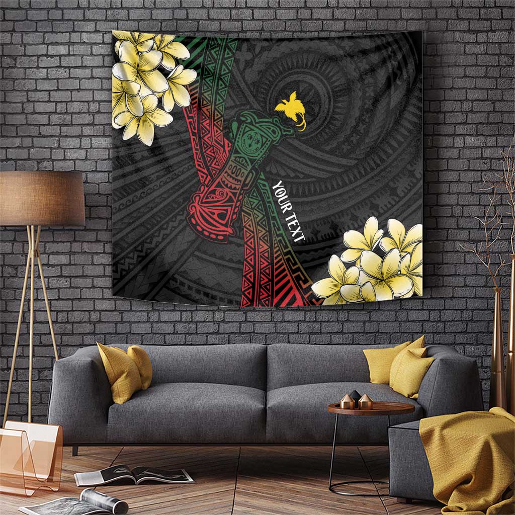 Personalized Papua New Guinea Tapestry Kundu Drum Motifs - Sepik Colors