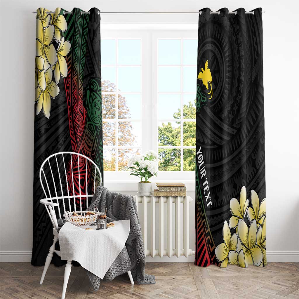 Personalized Papua New Guinea Window Curtain Kundu Drum Motifs - Sepik Colors