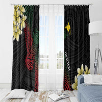 Personalized Papua New Guinea Window Curtain Kundu Drum Motifs - Sepik Colors