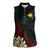Personalized Papua New Guinea Women Sleeveless Polo Shirt Kundu Drum Motifs - Sepik Colors