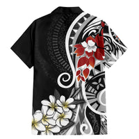 Bula Fiji Tagimaucia Mix Plumeria Masi Tapa Family Matching Mermaid Dress and Hawaiian Shirt Black LT7 - Polynesian Pride