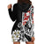 Bula Fiji Tagimaucia Mix Plumeria Masi Tapa Hoodie Dress Black LT7 - Polynesian Pride