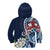 Bula Fiji Tagimaucia Mix Plumeria Masi Tapa Kid Hoodie Blue LT7 - Polynesian Pride