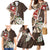 Bula Fiji Tagimaucia Mix Plumeria Masi Tapa Family Matching Mermaid Dress and Hawaiian Shirt Brown LT7 - Polynesian Pride