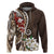 Bula Fiji Tagimaucia Mix Plumeria Masi Tapa Hoodie Brown LT7 Pullover Hoodie Brown - Polynesian Pride