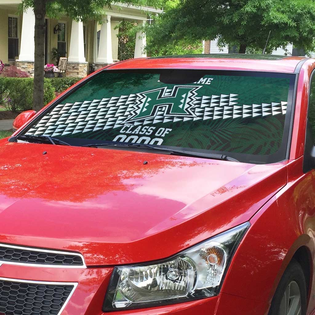 Hawaii Rainbow Warriors Alumni Custom Auto Sun Shade Kanaka Arrows Tropical Vibes