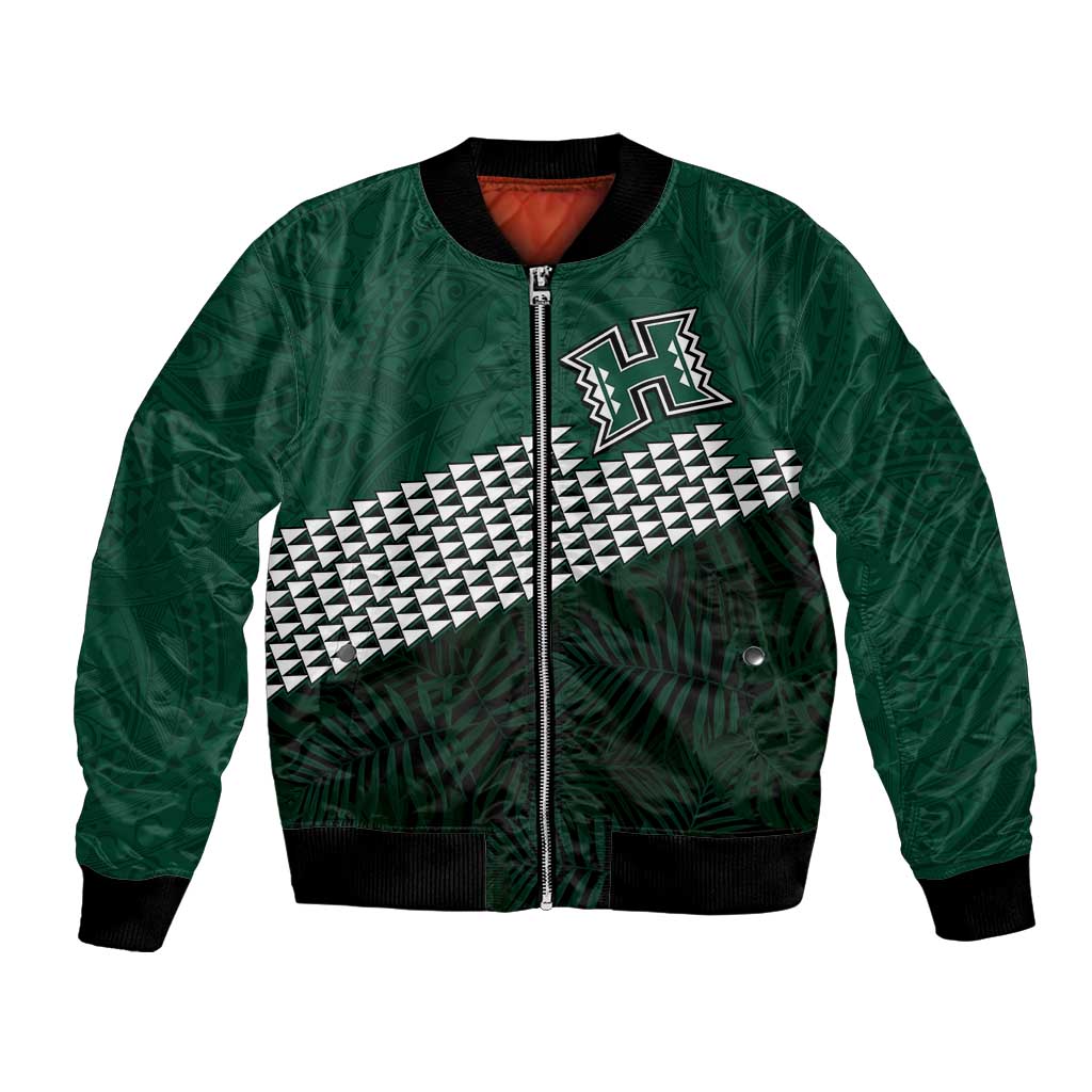 Hawaii Rainbow Warriors Alumni Custom Bomber Jacket Kanaka Arrows Tropical Vibes