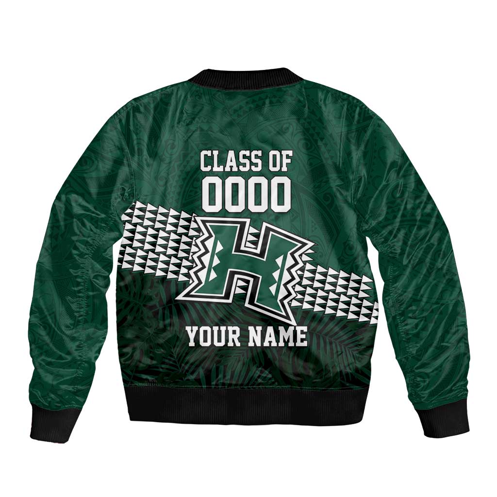 Hawaii Rainbow Warriors Alumni Custom Bomber Jacket Kanaka Arrows Tropical Vibes
