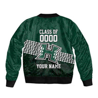 Hawaii Rainbow Warriors Alumni Custom Bomber Jacket Kanaka Arrows Tropical Vibes