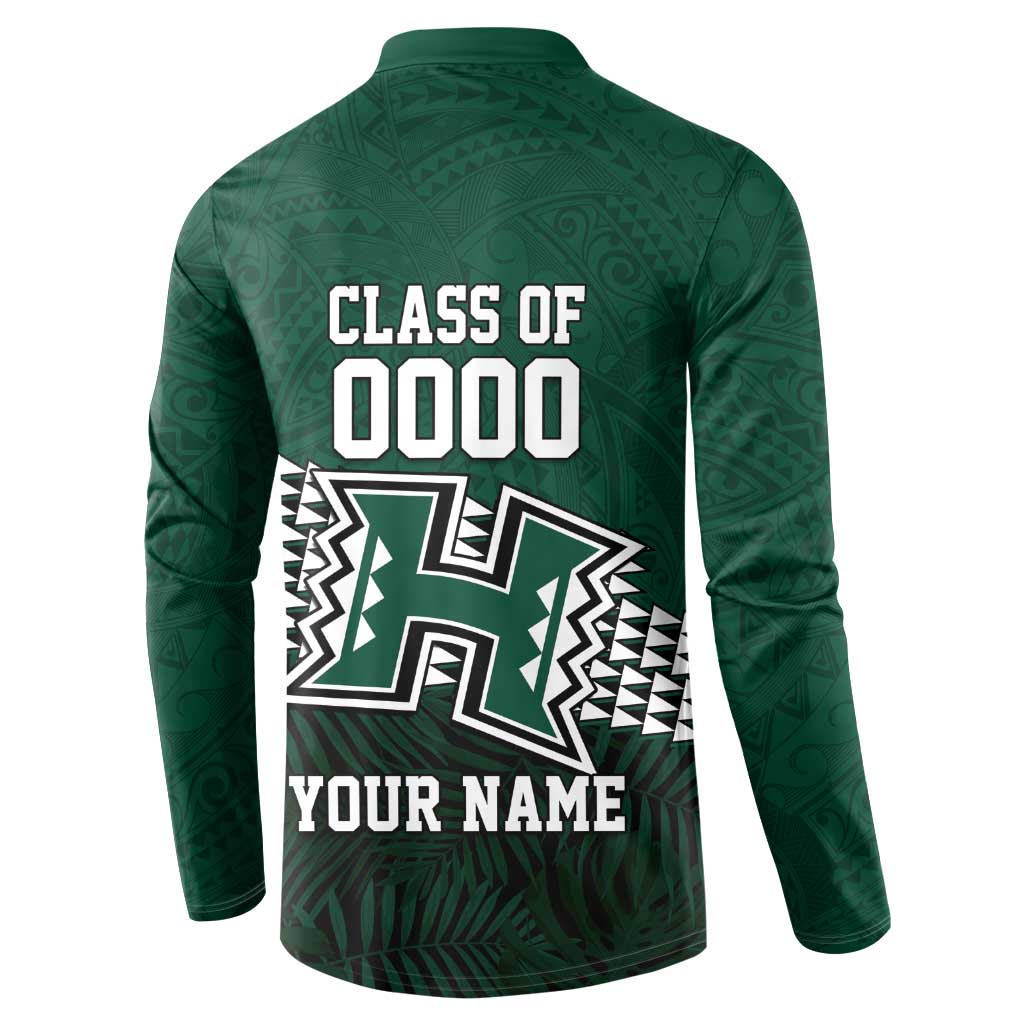 Hawaii Rainbow Warriors Alumni Custom Button Sweatshirt Kanaka Arrows Tropical Vibes LT7 - Polynesian Pride