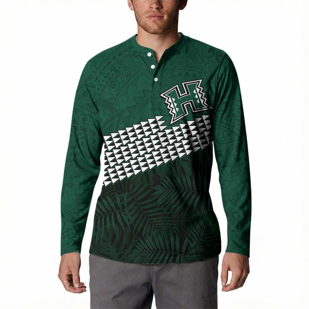 Hawaii Rainbow Warriors Alumni Custom Button Sweatshirt Kanaka Arrows Tropical Vibes LT7 - Polynesian Pride