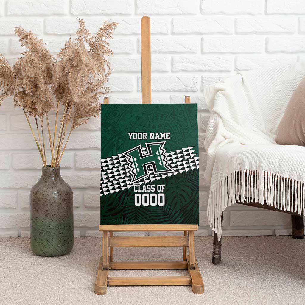 Hawaii Rainbow Warriors Alumni Custom Canvas Wall Art Kanaka Arrows Tropical Vibes