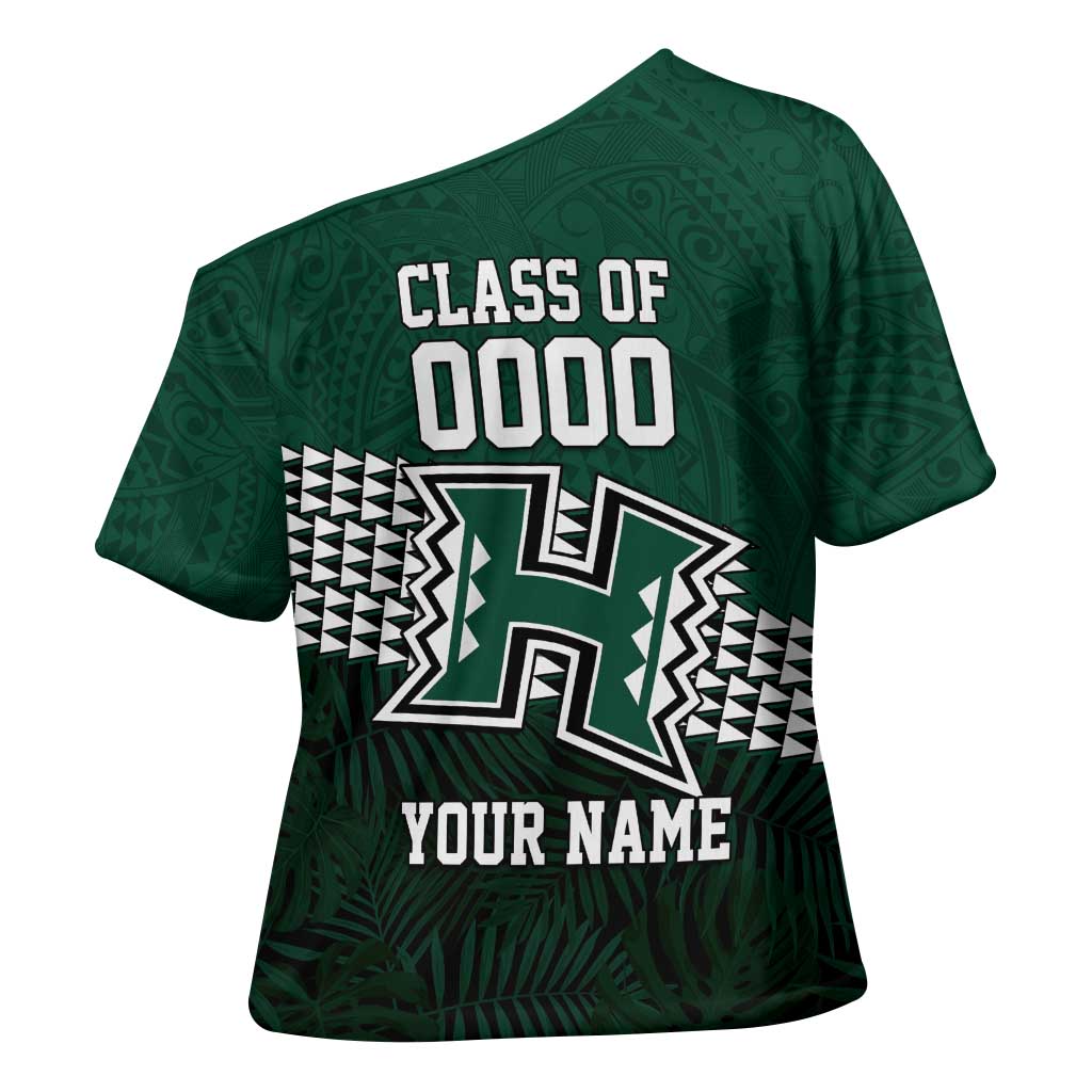 Hawaii Rainbow Warriors Alumni Custom Cross Shoulder Shirt Kanaka Arrows Tropical Vibes