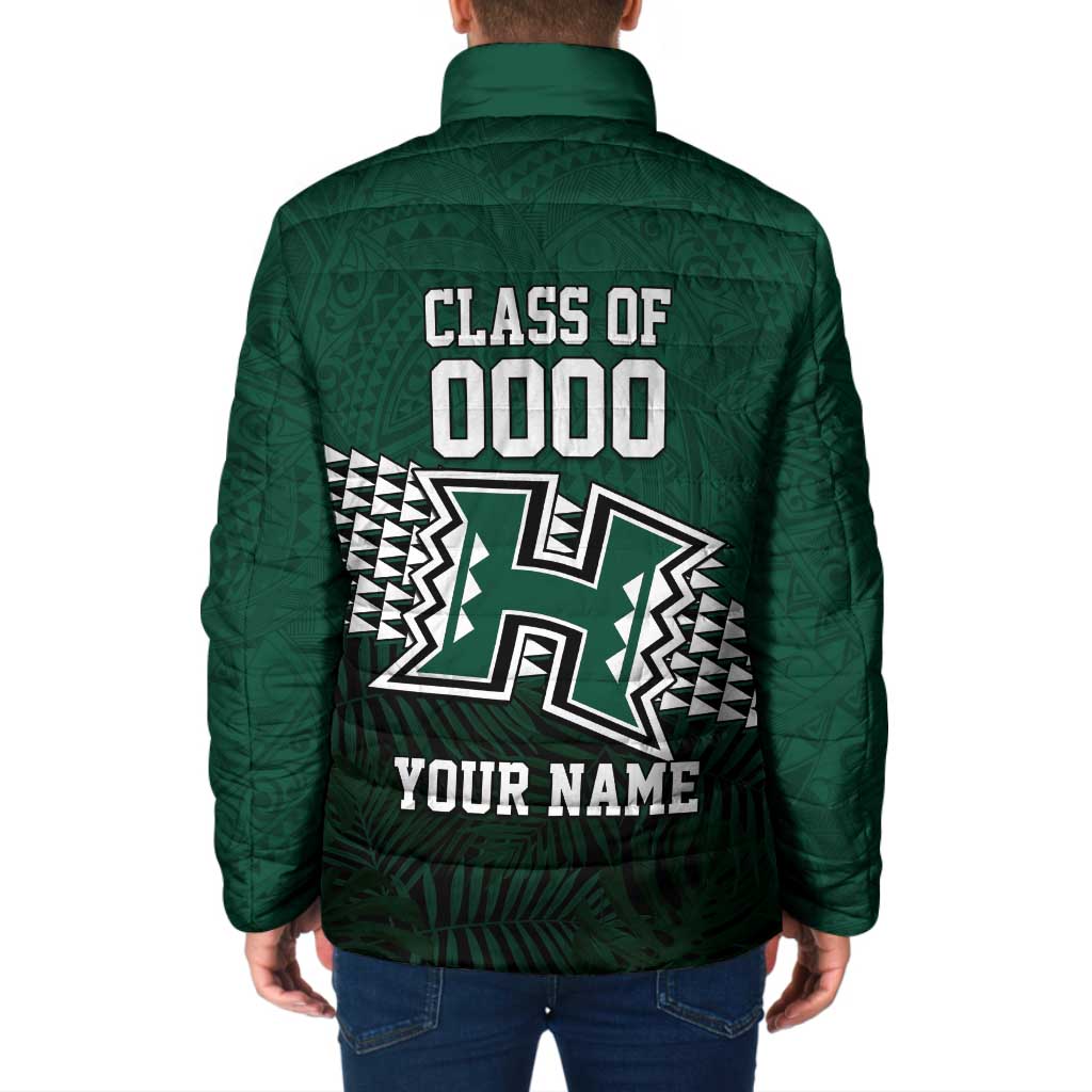 Hawaii Rainbow Warriors Alumni Custom Padded Jacket Kanaka Arrows Tropical Vibes