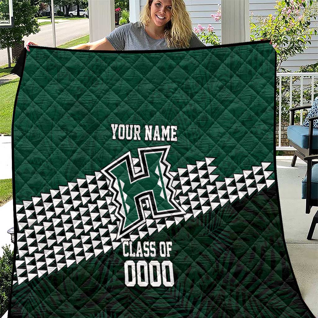 Hawaii Rainbow Warriors Alumni Custom Quilt Kanaka Arrows Tropical Vibes