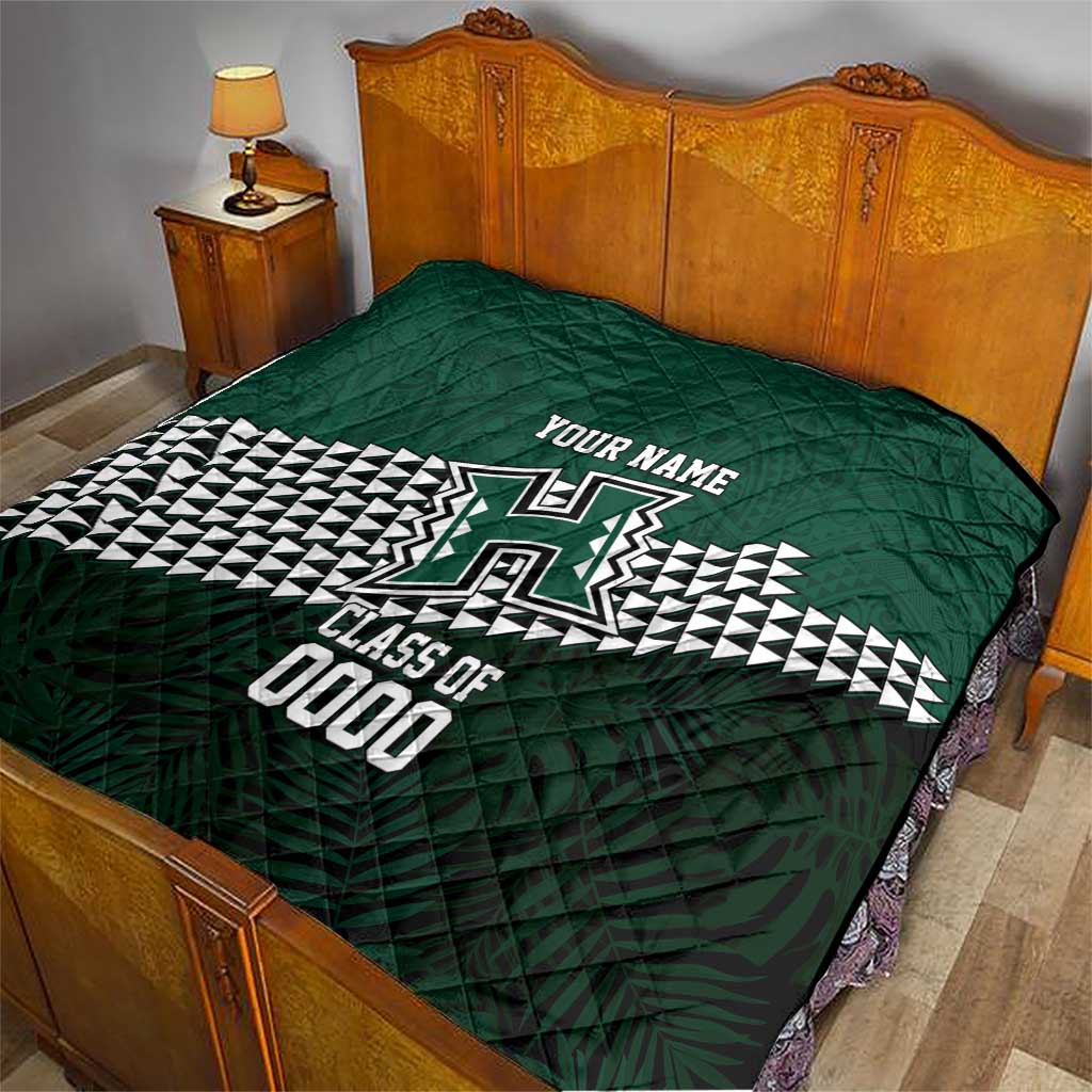 Hawaii Rainbow Warriors Alumni Custom Quilt Kanaka Arrows Tropical Vibes