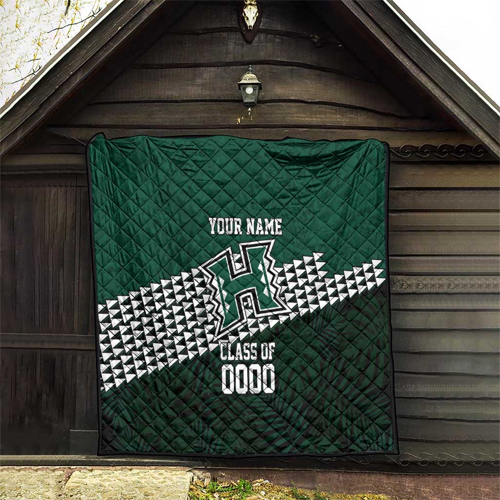 Hawaii Rainbow Warriors Alumni Custom Quilt Kanaka Arrows Tropical Vibes