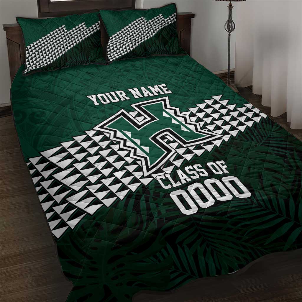 Hawaii Rainbow Warriors Alumni Custom Quilt Bed Set Kanaka Arrows Tropical Vibes