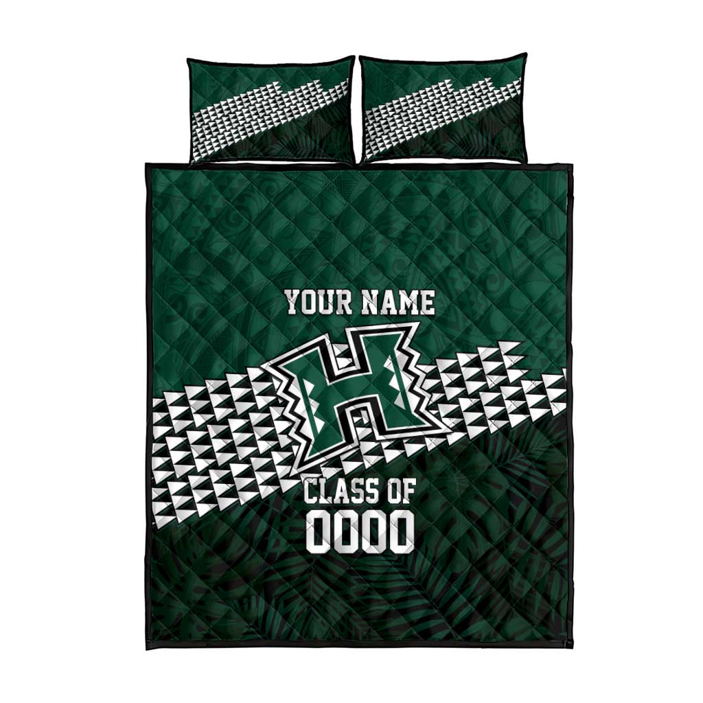 Hawaii Rainbow Warriors Alumni Custom Quilt Bed Set Kanaka Arrows Tropical Vibes