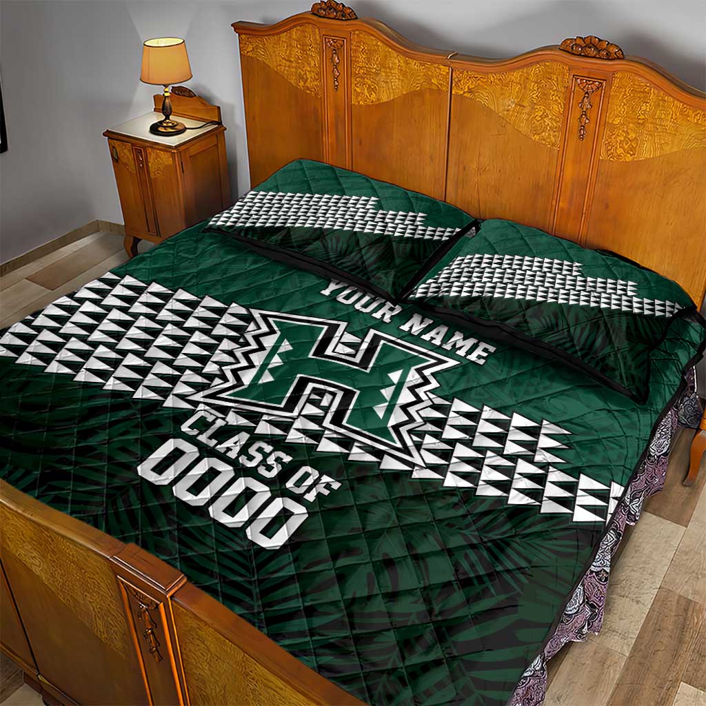 Hawaii Rainbow Warriors Alumni Custom Quilt Bed Set Kanaka Arrows Tropical Vibes