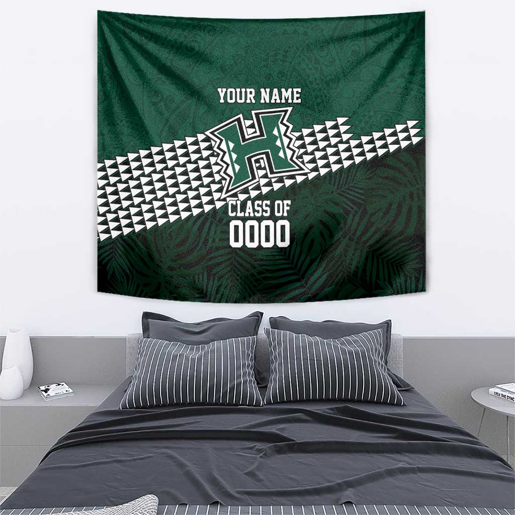 Hawaii Rainbow Warriors Alumni Custom Tapestry Kanaka Arrows Tropical Vibes LT7 - Polynesian Pride