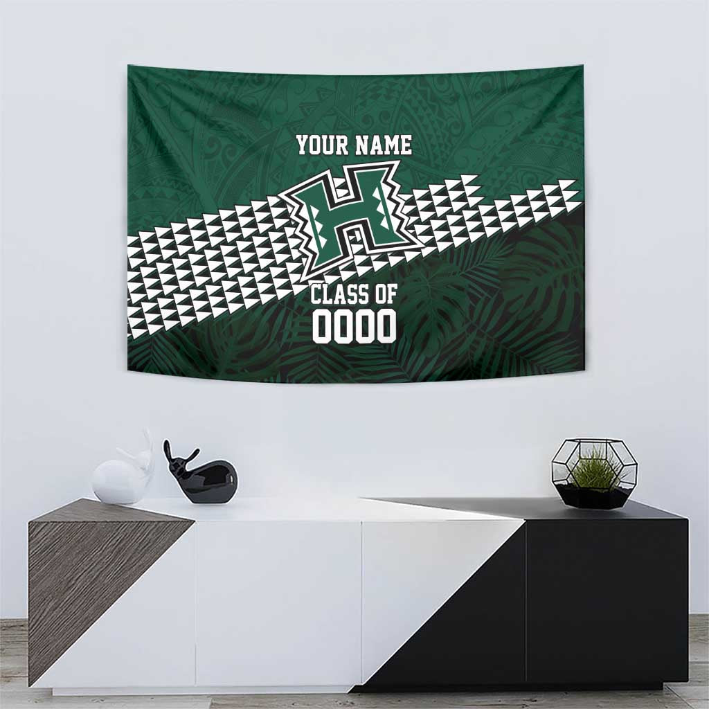 Hawaii Rainbow Warriors Alumni Custom Tapestry Kanaka Arrows Tropical Vibes LT7 - Polynesian Pride