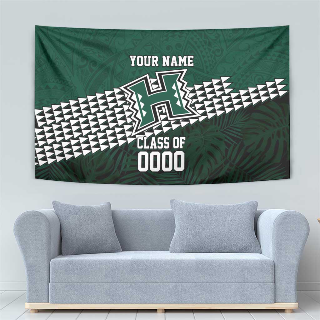 Hawaii Rainbow Warriors Alumni Custom Tapestry Kanaka Arrows Tropical Vibes LT7 - Polynesian Pride