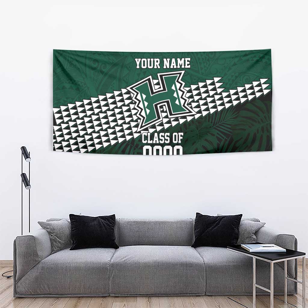 Hawaii Rainbow Warriors Alumni Custom Tapestry Kanaka Arrows Tropical Vibes LT7 - Polynesian Pride