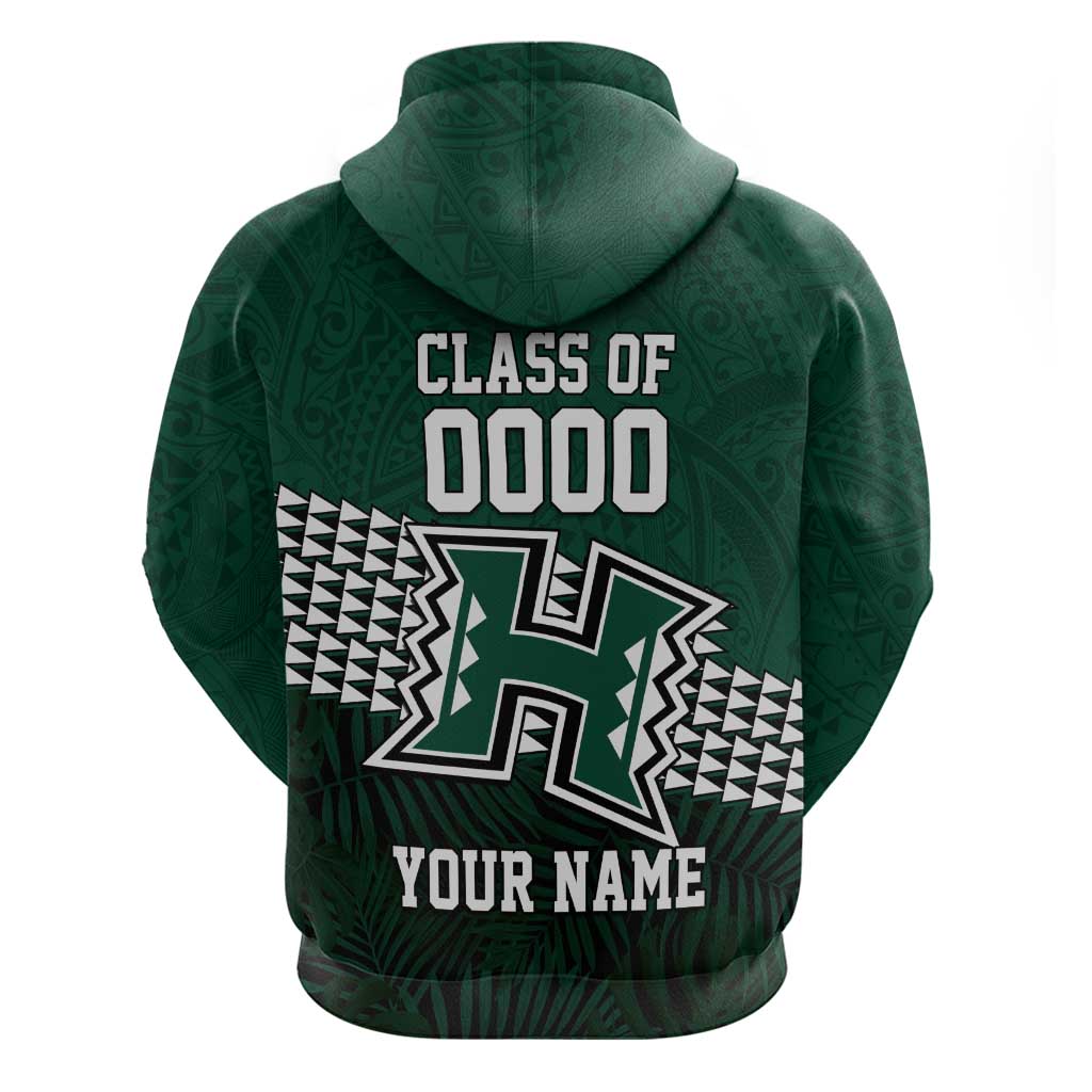 Hawaii Rainbow Warriors Alumni Custom Zip Hoodie Kanaka Arrows Tropical Vibes