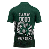 Hawaii Rainbow Warriors Alumni Custom Zipper Polo Shirt Kanaka Arrows Tropical Vibes LT7 - Polynesian Pride