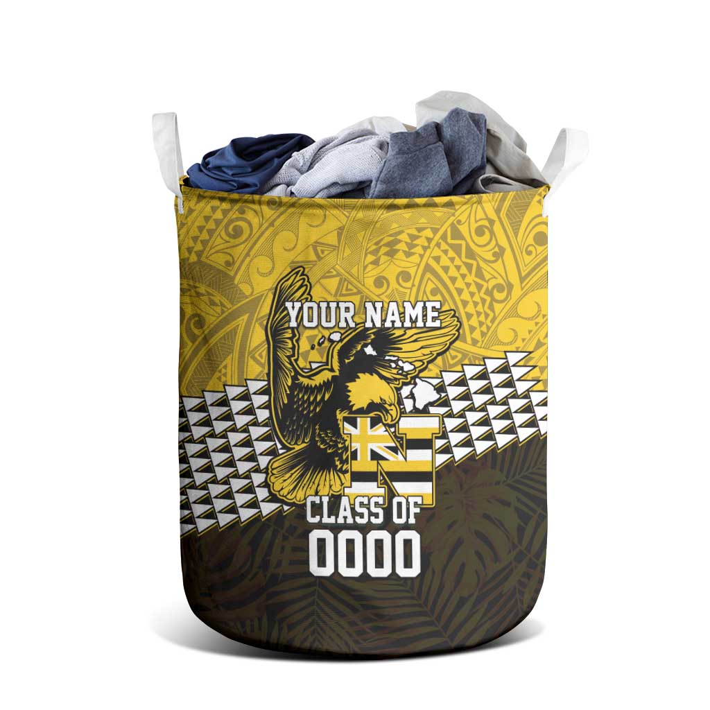 Hawaii Nanakuli High Alumni Custom Laundry Basket Kanaka Arrows Tropical Vibes