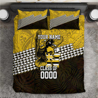 Hawaii Nanakuli High Alumni Custom Bedding Set Kanaka Arrows Tropical Vibes LT7 Yellow Black - Polynesian Pride