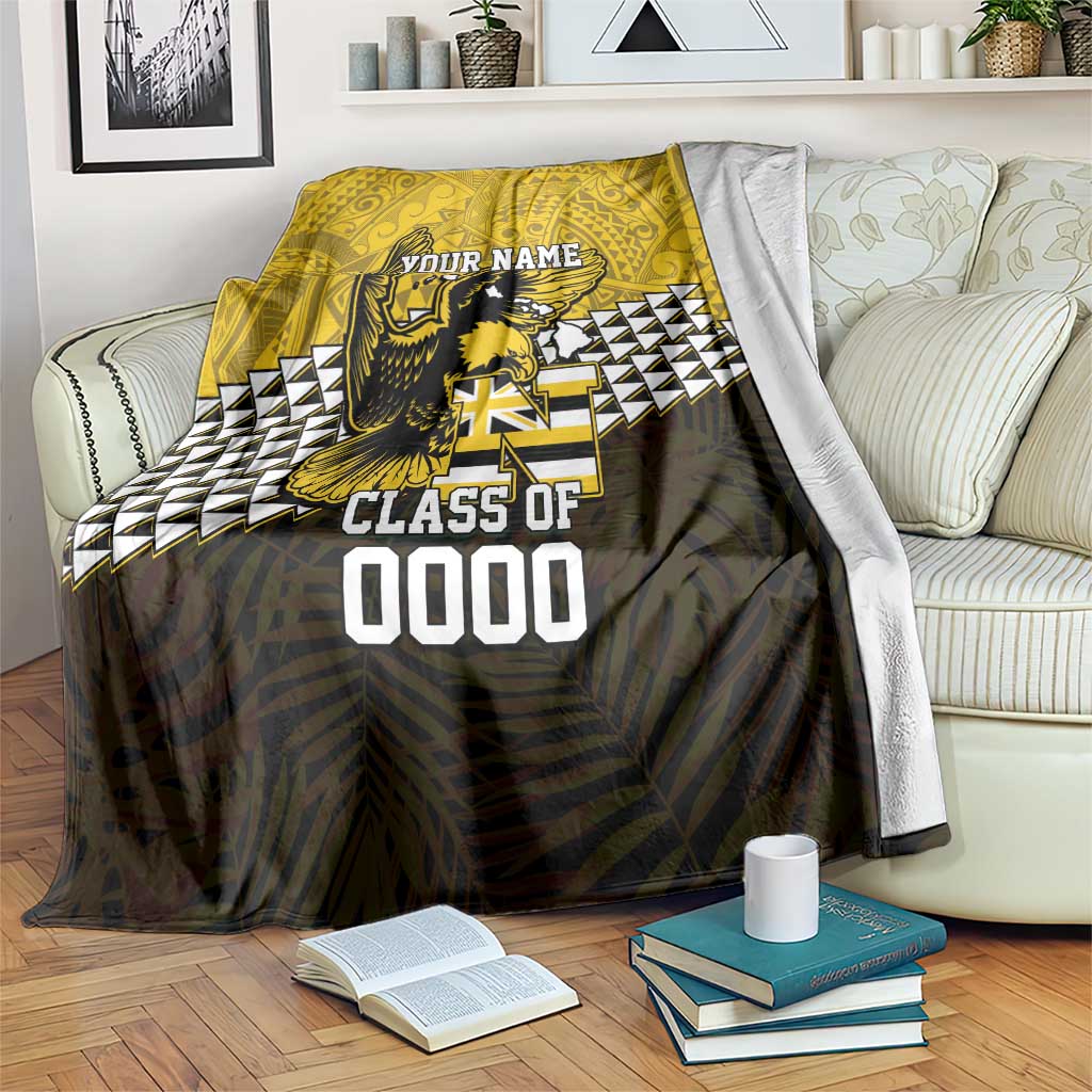 Hawaii Nanakuli High Alumni Custom Blanket Kanaka Arrows Tropical Vibes