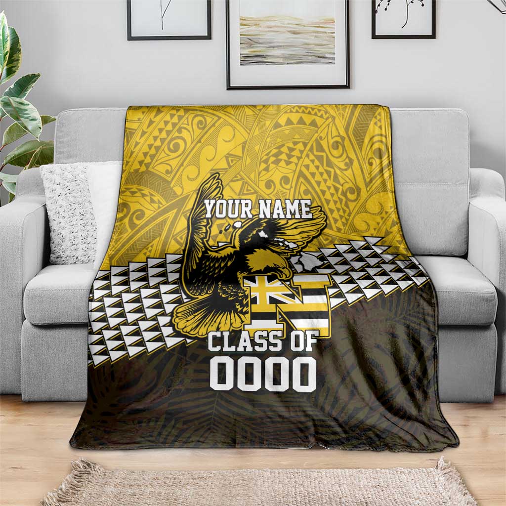 Hawaii Nanakuli High Alumni Custom Blanket Kanaka Arrows Tropical Vibes