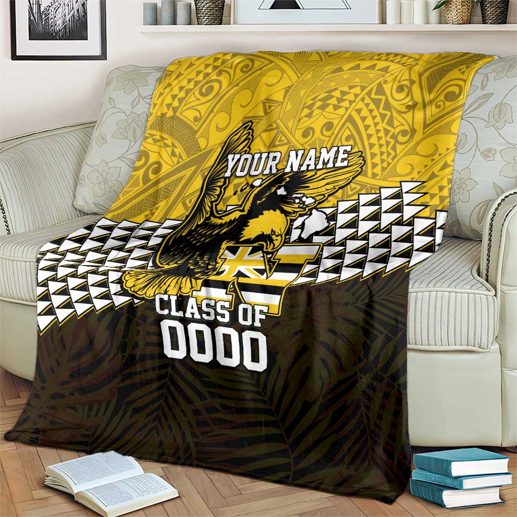 Hawaii Nanakuli High Alumni Custom Blanket Kanaka Arrows Tropical Vibes