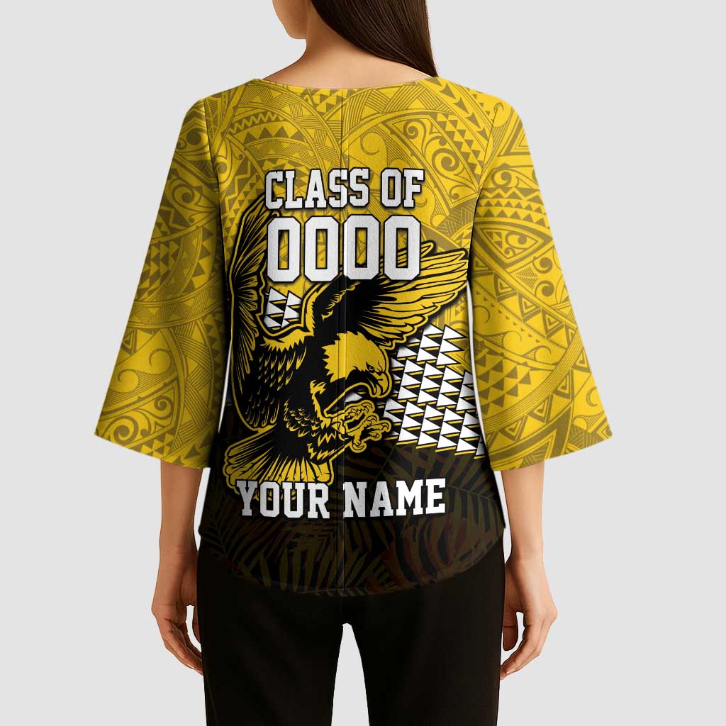 Hawaii Nanakuli High Alumni Custom Kimono Sleeve Blouse Kanaka Arrows Tropical Vibes