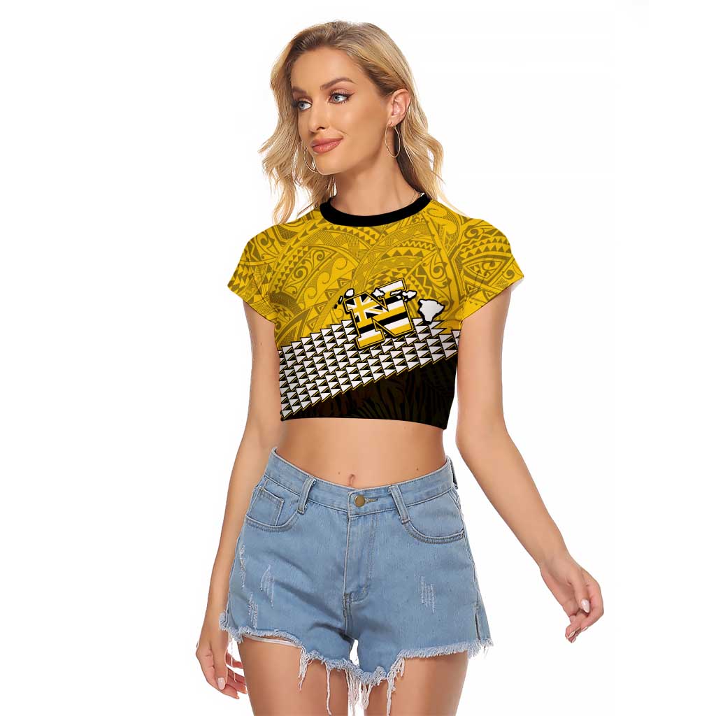 Hawaii Nanakuli High Alumni Custom Raglan Cropped T Shirt Kanaka Arrows Tropical Vibes