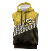 Hawaii Nanakuli High Alumni Custom Sleeveless Hoodie Kanaka Arrows Tropical Vibes LT7 Yellow Black - Polynesian Pride