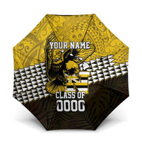 Hawaii Nanakuli High Alumni Custom Umbrella Kanaka Arrows Tropical Vibes LT7 One Size Folded 11.42 inch Opened Diameter 37.4 inch Yellow Black - Polynesian Pride