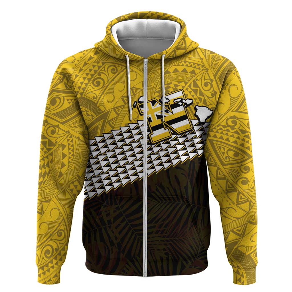 Hawaii Nanakuli High Alumni Custom Zip Hoodie Kanaka Arrows Tropical Vibes