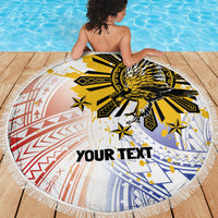 Philippines Independence Day Beach Blanket Eagle Mix Filipino Flag Tribal Style LT7 - Polynesian Pride