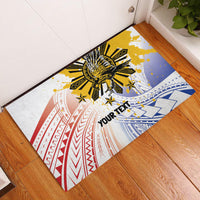 Philippines Independence Day Rubber Doormat Eagle Mix Filipino Flag Tribal Style