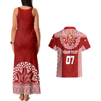 Personalised Tonga Rugby Couples Matching Tank Maxi Dress And Hawaiian Shirt Mate Ma'a Tonga Champions LT7 - Polynesian Pride