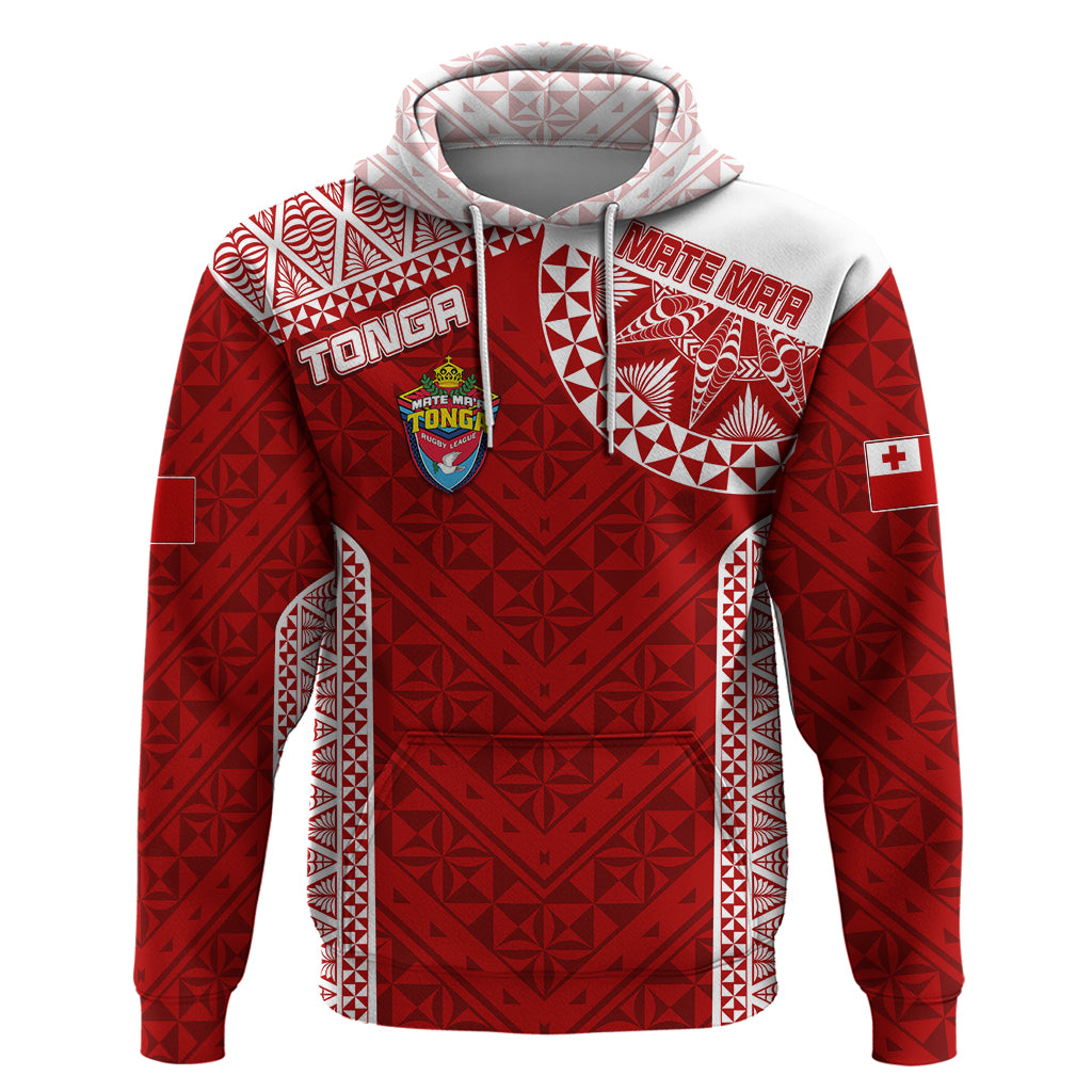 Personalised Tonga Rugby Hoodie Mate Ma'a Tonga Champions LT7 Red - Polynesian Pride