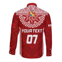 Personalised Tonga Rugby Long Sleeve Button Shirt Ikale Tahi Champions World Cup 2023 LT7 - Polynesian Pride