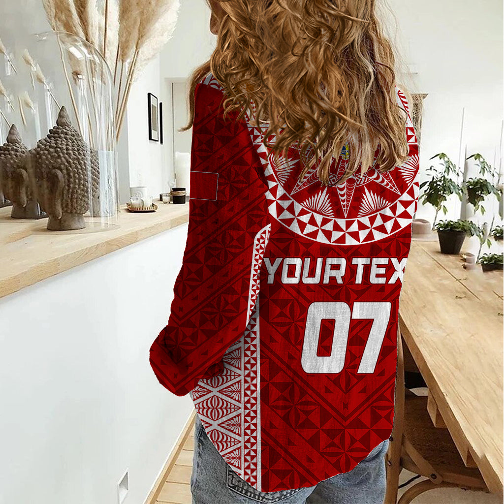 Personalised Tonga Rugby Women Casual Shirt Ikale Tahi Champions World Cup 2023 LT7 - Polynesian Pride