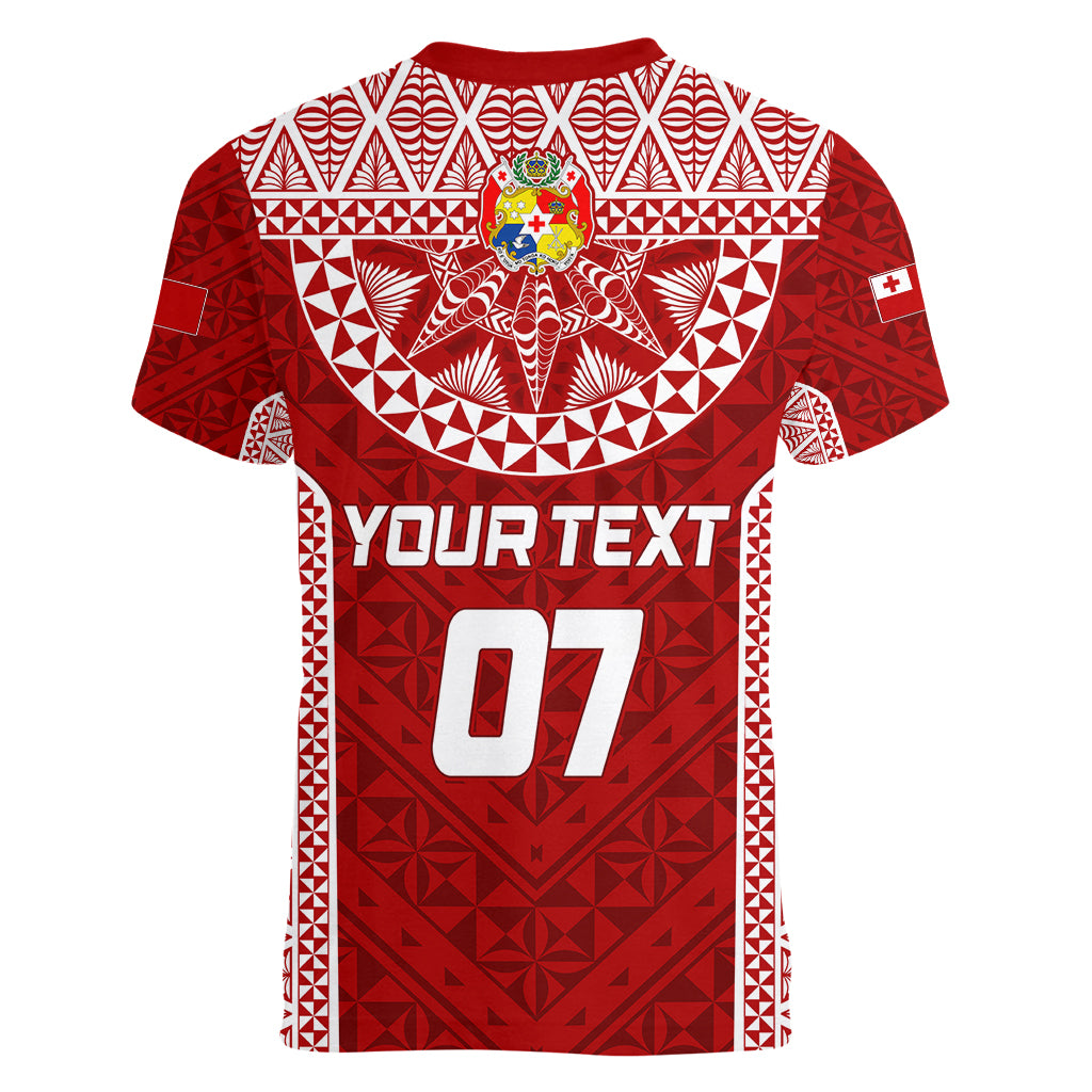 Personalised Tonga Rugby Women V Neck T Shirt Ikale Tahi Champions World Cup 2023 LT7 - Polynesian Pride